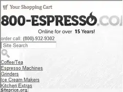 Sites similar to 1-800-espresso.com