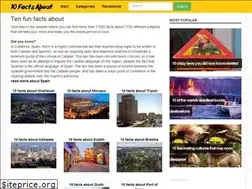 Sites similar to 10-facts-about.com