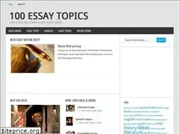 Sites similar to 100essaytopics.com