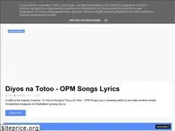 Sites similar to 123opmsongslyrics.blogspot.com