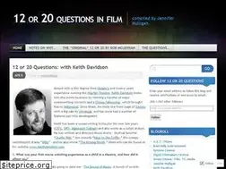 Sites similar to 12or20questionsinfilm.wordpress.com