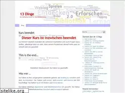 Sites similar to 13dinge.wordpress.com
