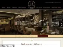 Sites similar to 15churchrestaurant.com