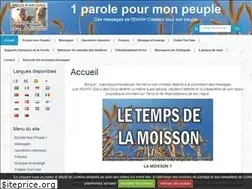 Sites similar to 1parolepourmonpeuple.net