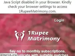 Sites similar to 1rupeematrimony.com