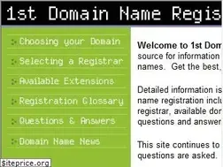 Sites similar to 1st-domain-name-registration.info