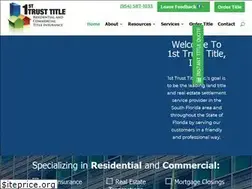 Sites similar to 1sttrusttitle.com