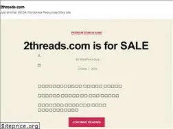Sites similar to 2threads.com