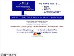 Sites similar to 5mileautowrecking.com
