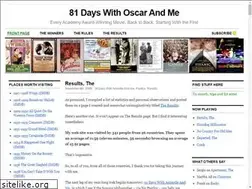 Sites similar to 81dayswithoscarandme.com