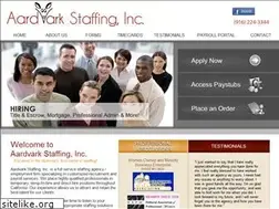 Sites similar to aardvarkstaffing.com
