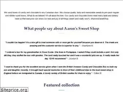 Sites similar to aaronssweetshop.ca
