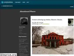 Sites similar to abandonedplaces.livejournal.com