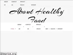 Sites similar to abouthealthyfood.net