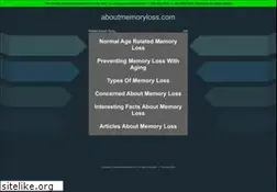 Sites similar to aboutmemoryloss.com