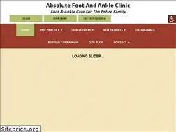 Sites similar to absolutefootandankleclinic.com