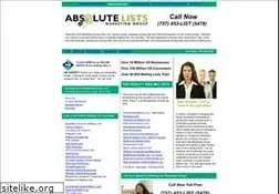 Sites similar to absolutelists.com