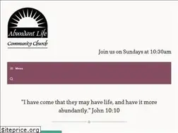 Sites similar to abundantlifecommunitychurch.org