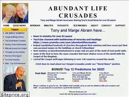 Sites similar to abundantlifecrusades.com