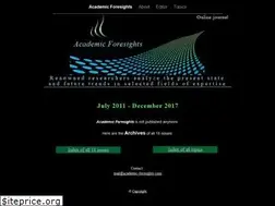 Sites similar to academic-foresights.com