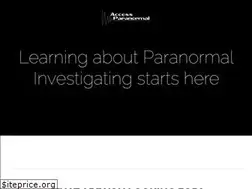 Sites similar to accessparanormal.com