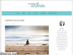 Sites similar to accordingtoandrea.com