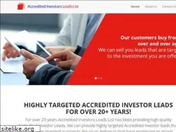 Sites similar to accreditedinvestorleadslist.com