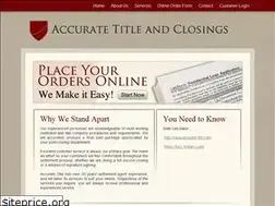 Sites similar to accuratetitleandclosings.com