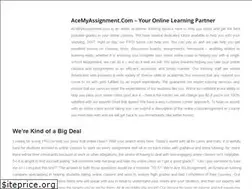 Sites similar to acemyassignment.com