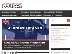 Sites similar to acknowledgementsample.com