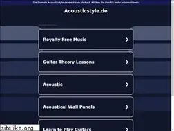 Sites similar to acousticstyle.de