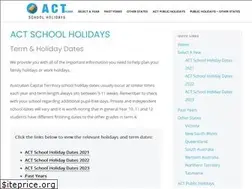 Sites similar to actschoolholidays.com.au