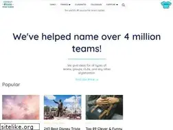 Sites similar to actuallygoodteamnames.com