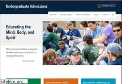 Sites similar to admissions.nd.edu
