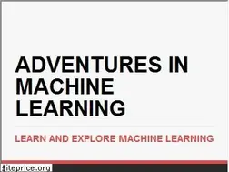 Sites similar to adventuresinmachinelearning.com