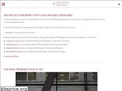 Sites similar to aestheticsforbirds.com