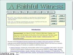 Sites similar to afaithfulwitness.org