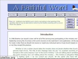 Sites similar to afaithfulword.com