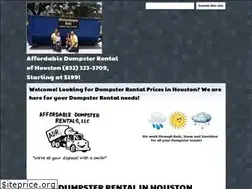 Sites similar to affordabledumpsterrentalhouston.com