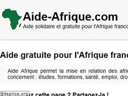 Sites similar to aide-afrique.com