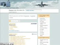 Sites similar to airlinesbaggagesizes.com