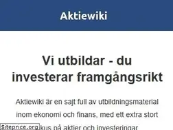 Sites similar to aktiewiki.se