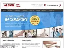 Sites similar to albionfootclinic.com