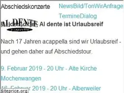 Sites similar to aldente-acappella.de
