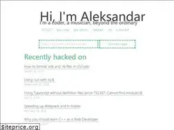 Sites similar to aleksandar.xyz