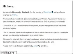 Sites similar to aleksanders.me