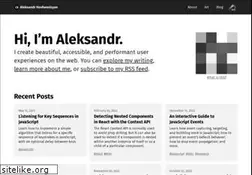 Sites similar to aleksandrhovhannisyan.com