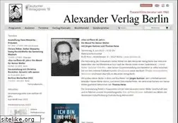 Sites similar to alexander-verlag.com