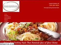 Sites similar to alexandersfamilyrestaurant.com
