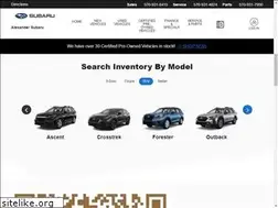Sites similar to alexandersubaruinc.com